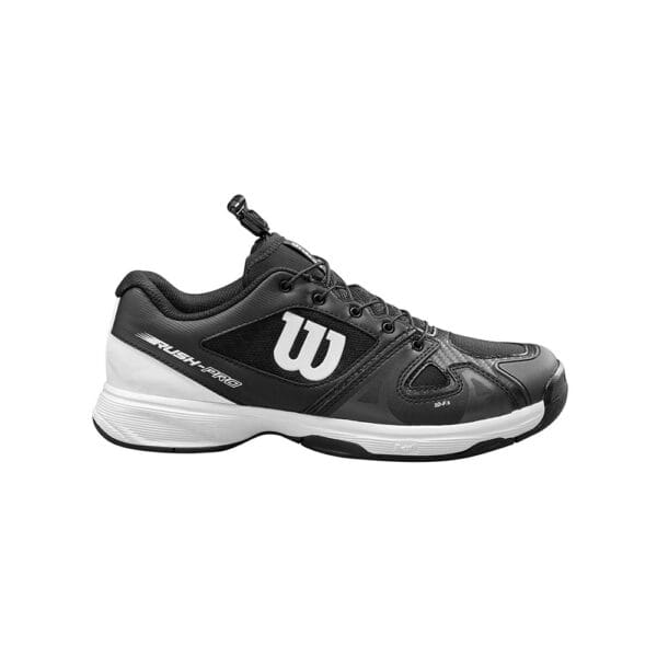 Junior Rush Pro QL Black / White Tennis Shoe