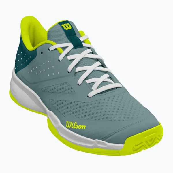Mens Kaos Stroke 2.0 Stormy Sea / Deep Teal / Safety Yellow Tennis Shoe