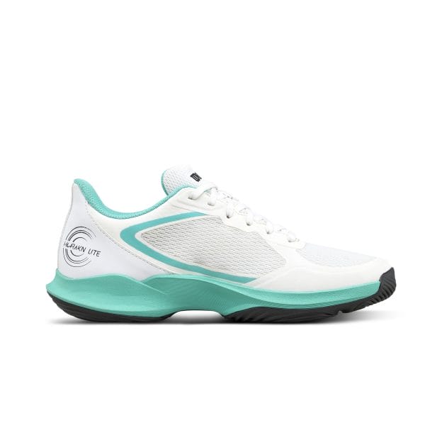Ladies Hurakn Lite Padel Shoe - White / Turquoise / Black